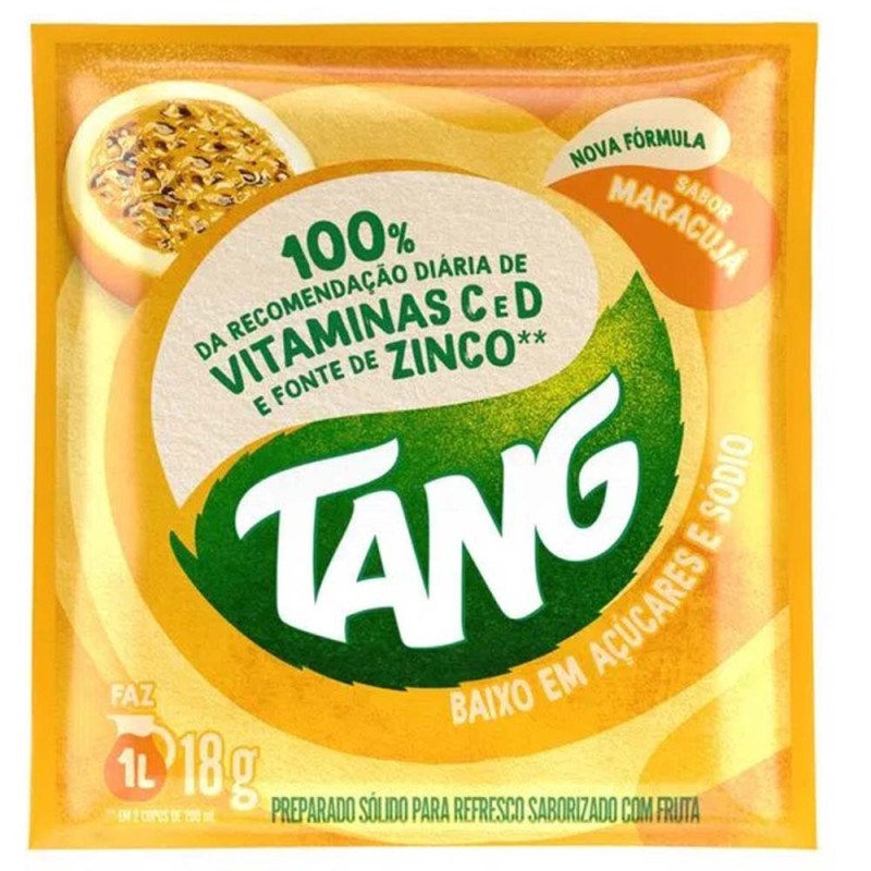 REFRESCO EM PÓ TANG 18GR MARACUJÁ - DP COM 18 UN