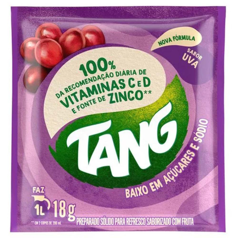 REFRESCO EM PÓ TANG 18GR UVA - DP COM 18 UN