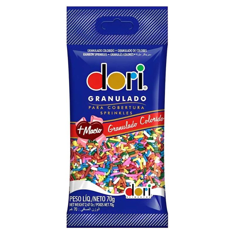 GRANULADO DORI 70GR COLORIDO - CX COM 30 UN