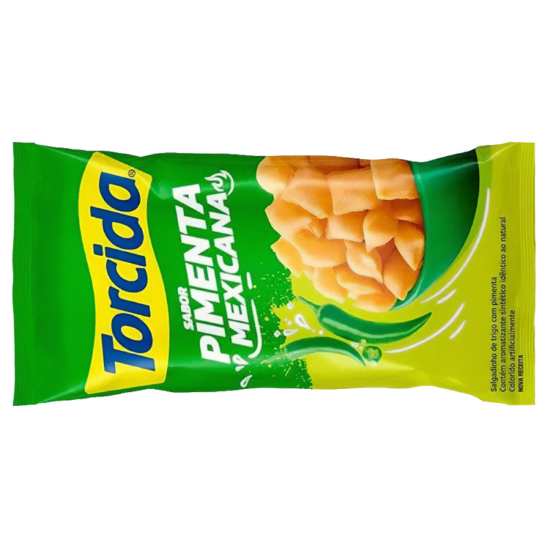 SALGADINHO TORCIDA PIMENTA MEXICANA 60GR - CX COM 24 UN