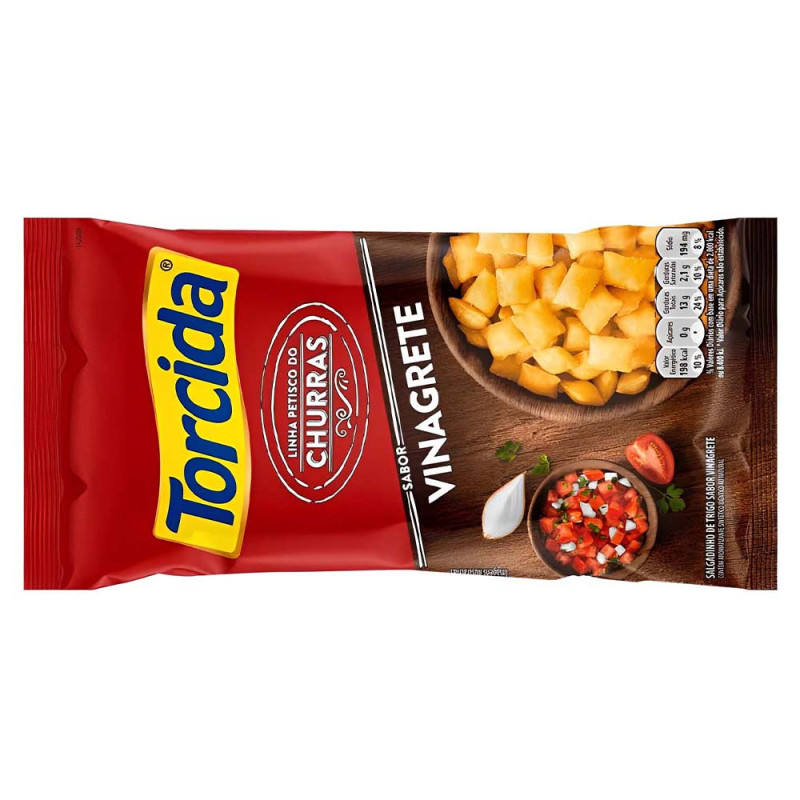 SALGADINHO TORCIDA VINAGRETE 60GR - CX COM 24 UN
