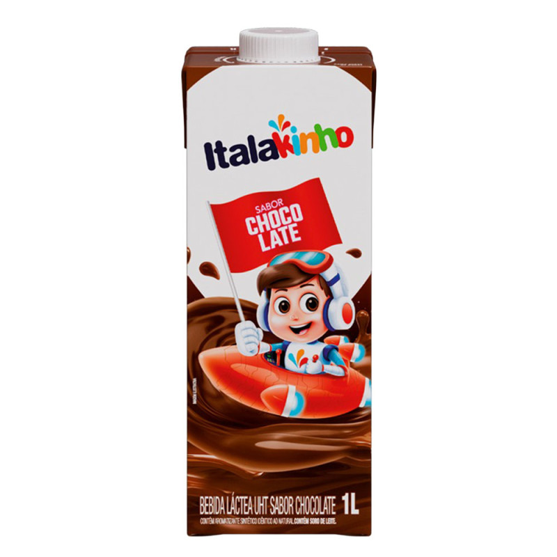 BEBIDA LÁCTEA ITALAKINHO 1 LITRO CHOCOLATE - CX COM 12 UN