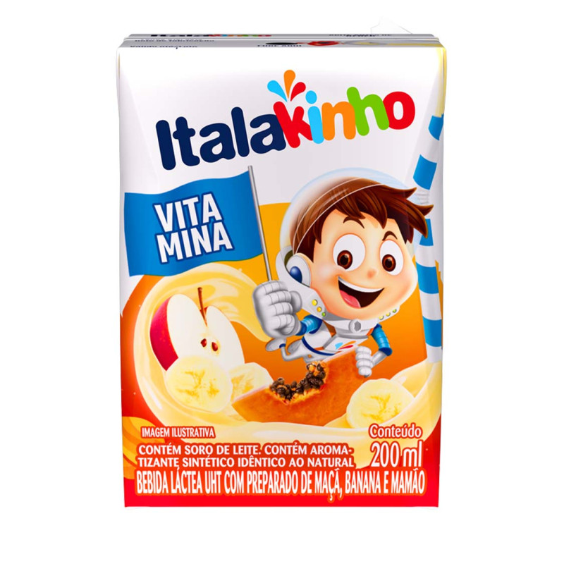 BEBIDA LÁCTEA ITALAKINHO 200ML MIX DE FRUTAS - CX COM 24 UN