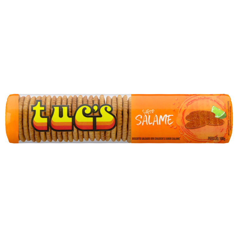 BISCOITO SALGADO TUC'S 100GR SALAME - CX COM 30 UN