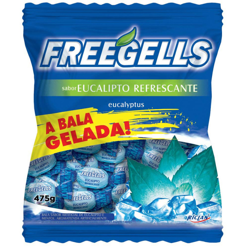 BALA FREEGELLS RICLAN DURA 475GR EUCALIPTO REFRESCANTE - UNIDADE