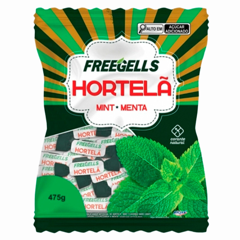 BALA FREEGELLS RICLAN DURA 475GR HORTELÃ - UNIDADE