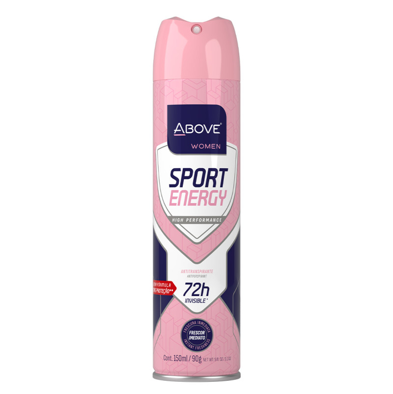 DESODORANTE ABOVE BASTON 150ML WOMEN SPORT ENERGY 72H - PC COM 6 UN