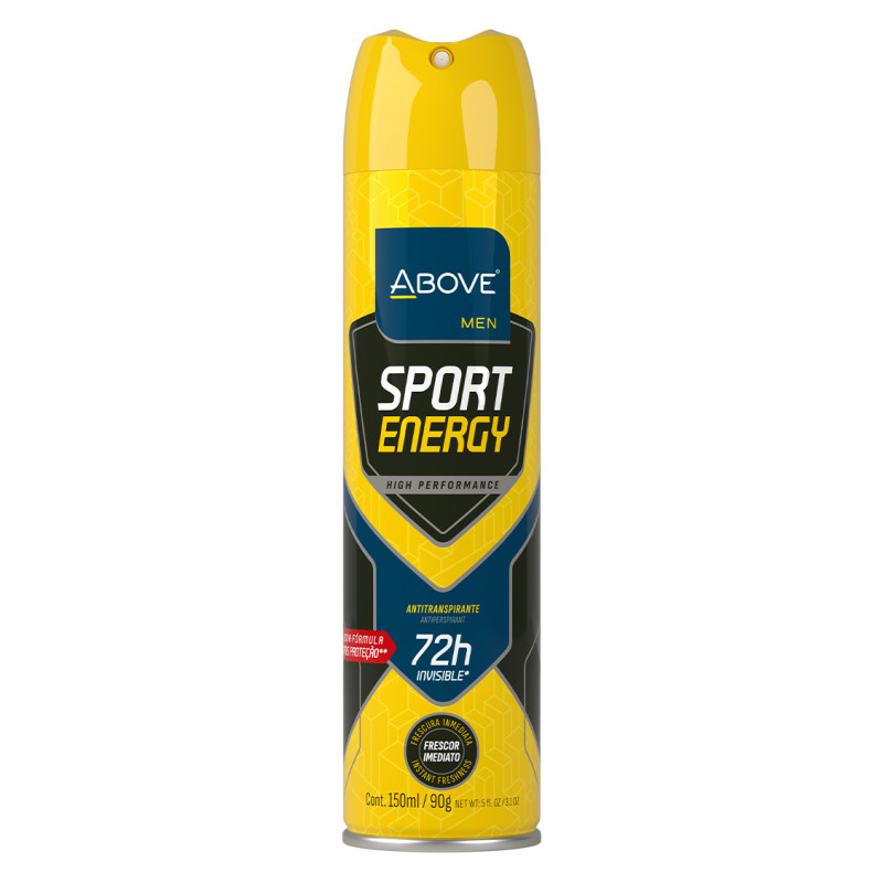 DESODORANTE ABOVE BASTON MEN SPORT ENERGY 150ML - PC COM 6 UN