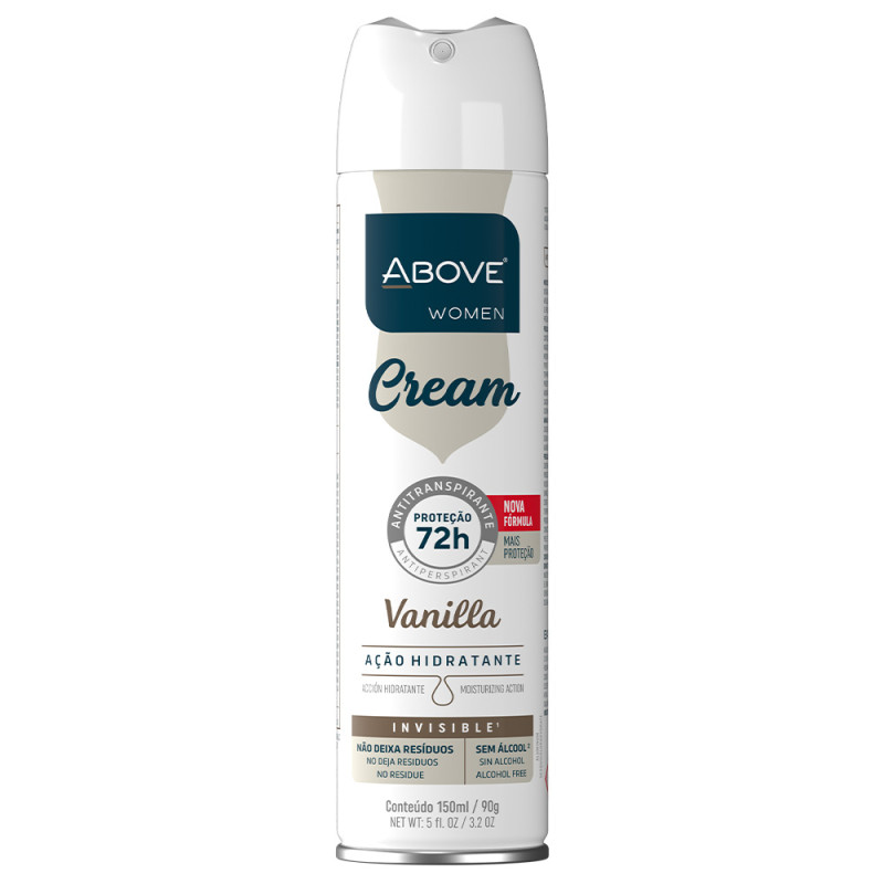 DESODORANTE ABOVE BASTON 150ML CREAM VANILLA 72H - PC COM 6 UN