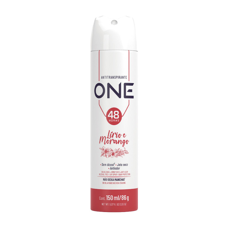DESODORANTE ABOVE BASTON ONE LÍRIO E MORANGO 150ML - PC COM 6 UN