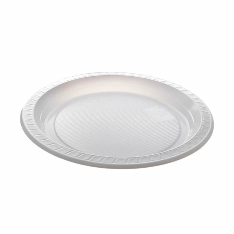 PRATO PARA REFEIÇÃO 20CM COM 10 UN BRANCO GRANDE - CX COM 10 PC