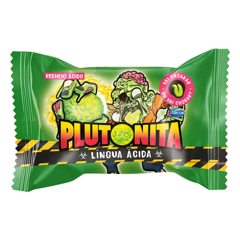 CHICLE PLUTONITA ARCOR LÍNGUA ÁCIDA 180GR - DP COM 40 UN
