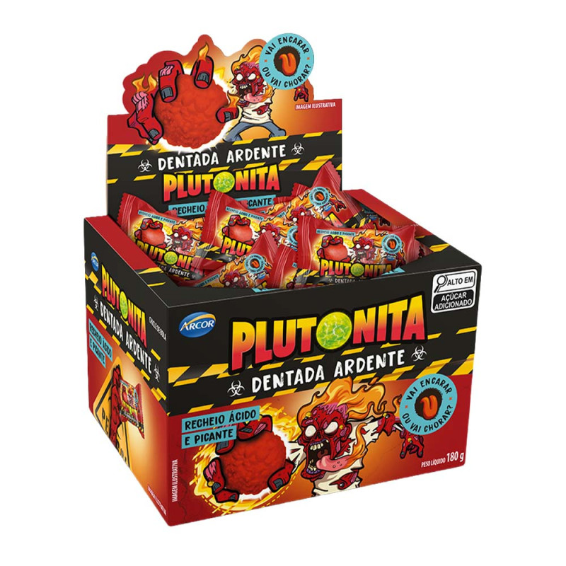 CHICLE PLUTONITA ARCOR 180G DENTADA ARDENTE - DP COM 40 UN