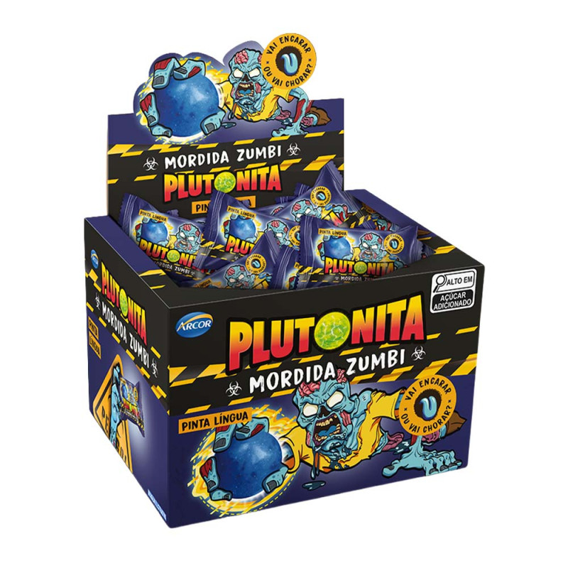 CHICLE PLUTONITA ARCOR 180GR MORDIDA DE ZUMBI - DP COM 40 UN