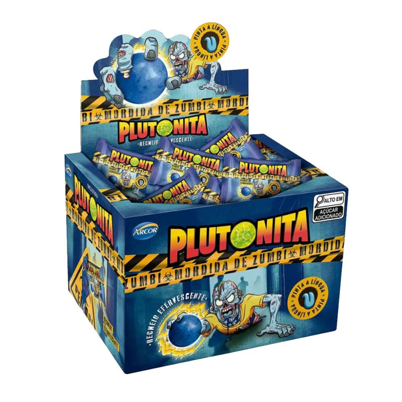 CHICLE PLUTONITA ARCOR 180GR - MORDIDA ZUMBI DP COM 40 UN