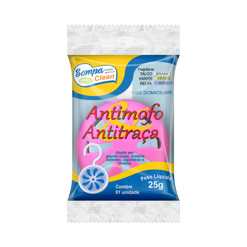 ANTI MOFO SAMPA CLEAN 25GR - CARTELA COM 6 UN