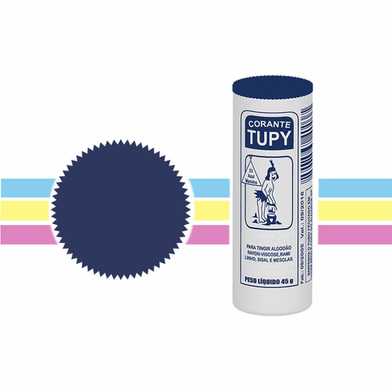 CORANTE PARA ROUPA TUPY 45GR AZUL MARINHO - PC COM 6 UN