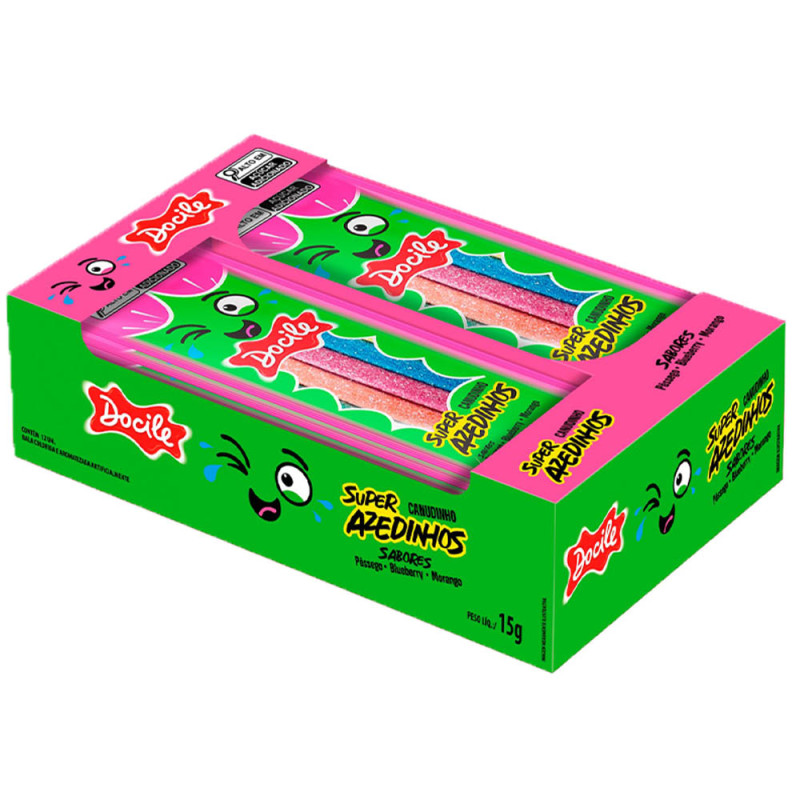 TUBES DOCILE 15GR SUPER AZEDINHO - DP COM 12 UN
