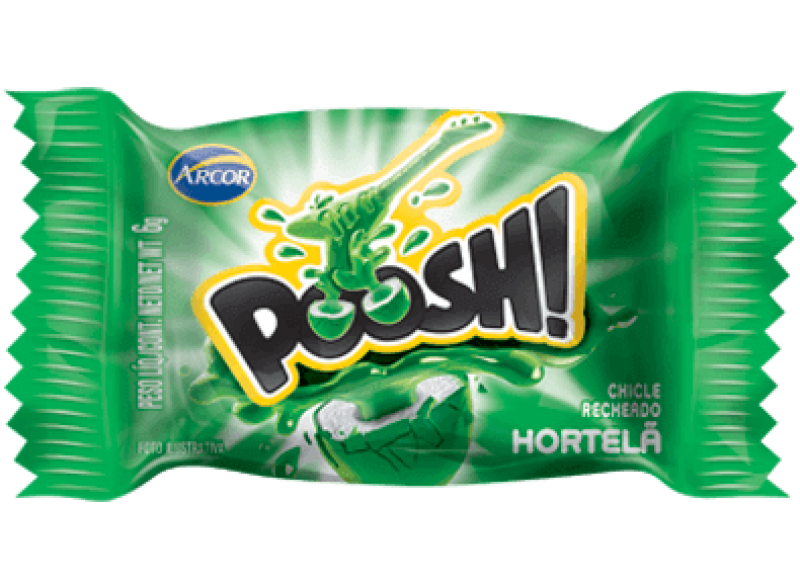 CHICLE POOSH HORTELÃ 200GR - DP COM 40 UN