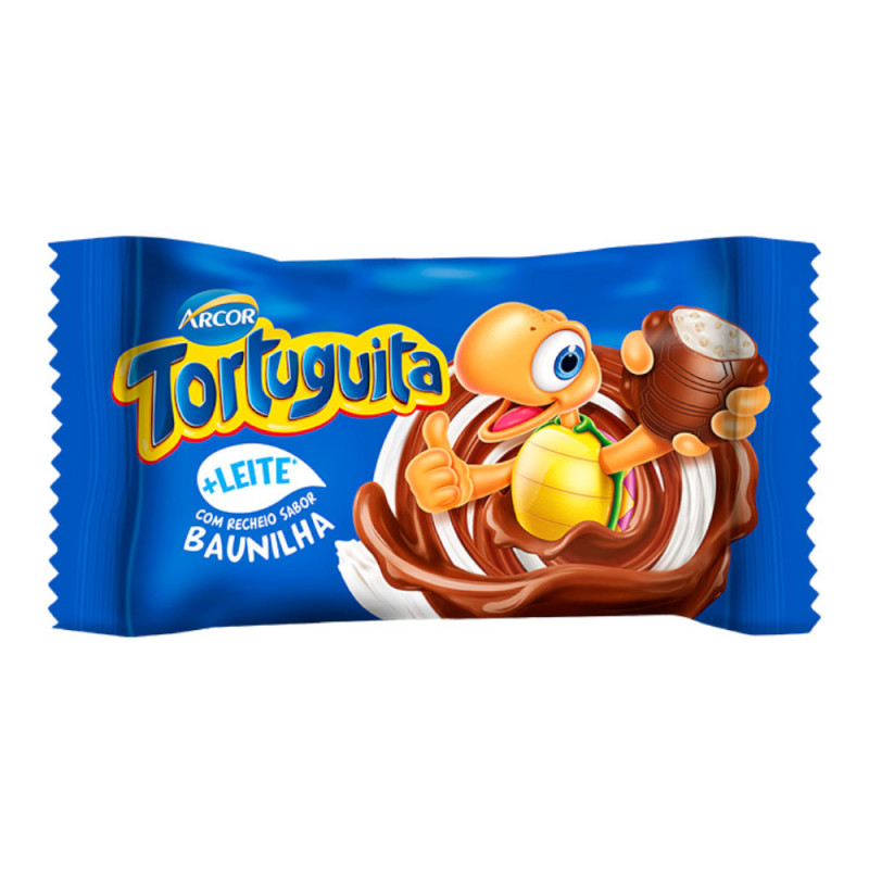 CHOCOLATE TORTUGUITA ARCOR 15,5GR BAUNILHA - DP COM 24 UN