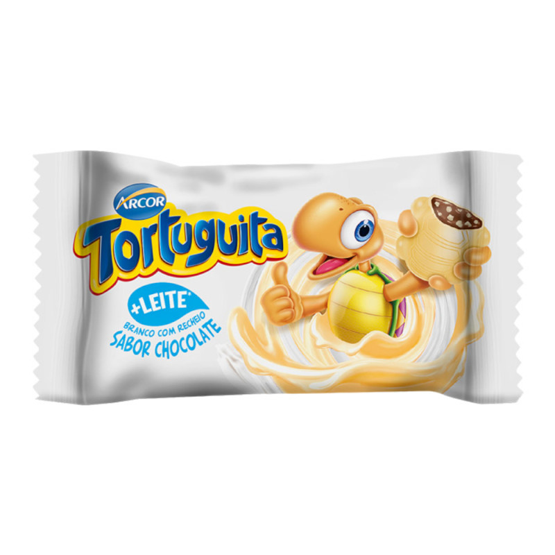 CHOCOLATE TORTUGUITA ARCOR 15,5GR CHOCOLATE BRANCO - DP COM 24 UN