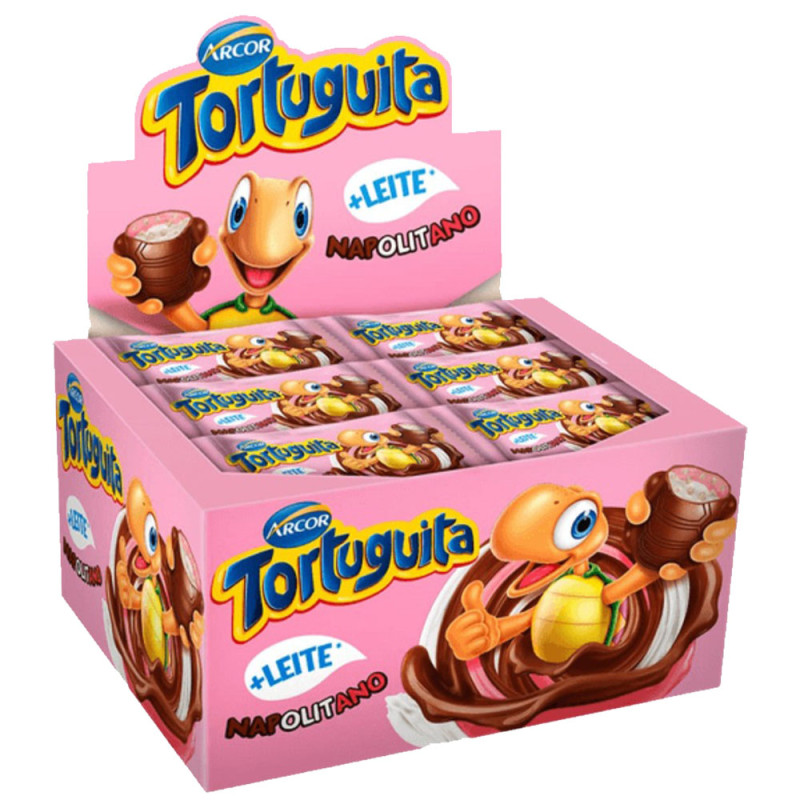 CHOCOLATE TORTUGUITA ARCOR 15,5GR NAPOLITANA - DP COM 24 UN