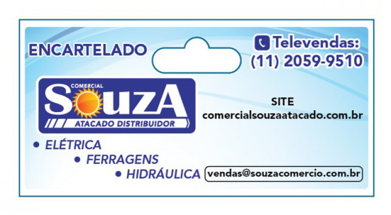 CONECTOR TV C/ ROSCA FIO COAXIAL - CARTELA COM 10 UN