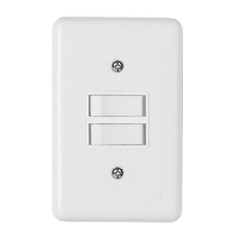 INTERRUPTOR COM PLACA ILUMI DUPLO BRANCO - CX COM 25 UN