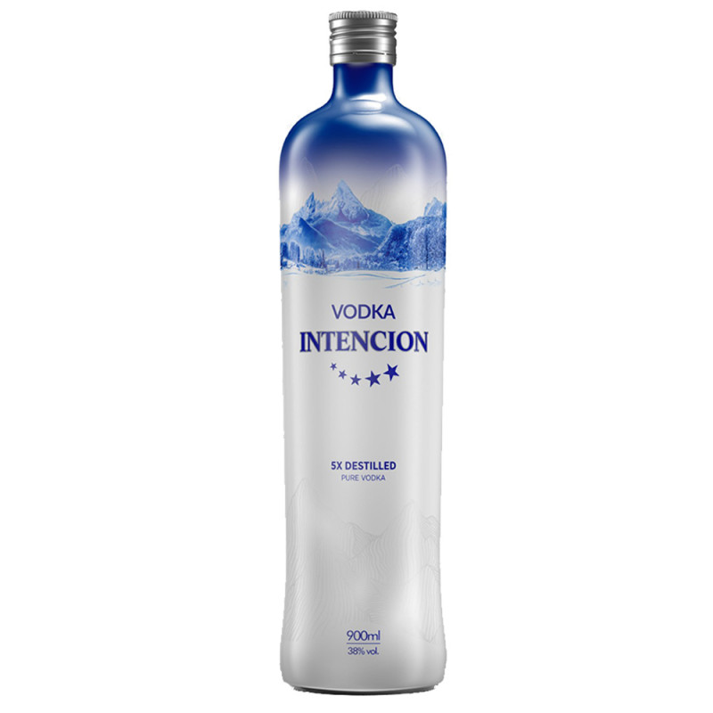 VODKA INTENCION 5X DESTILADA 900ML TRADICIONAL - FD COM 6 UN