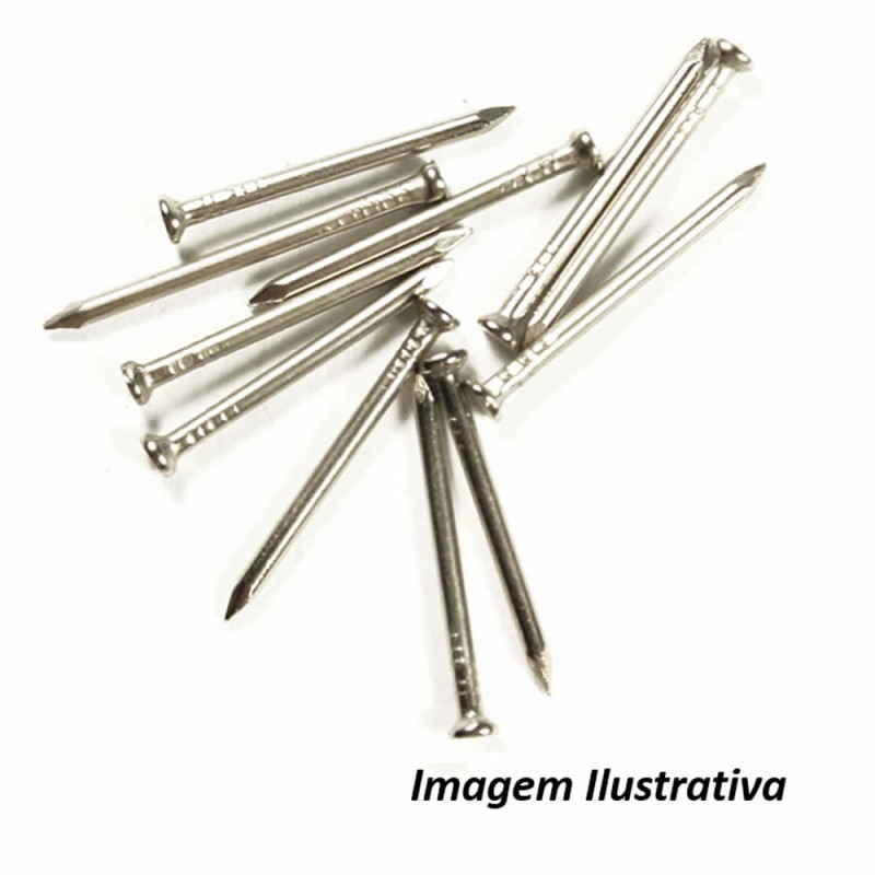 PREGO DE AÇO C/ CABEÇA TAMANHO 12X12 - CARTELA COM 10 UN