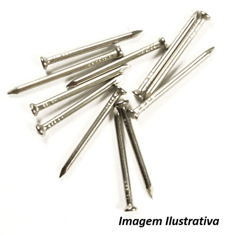 PREGO DE AÇO C/ CABEÇA TAMANHO 15X15 - CARTELA COM 10 UN