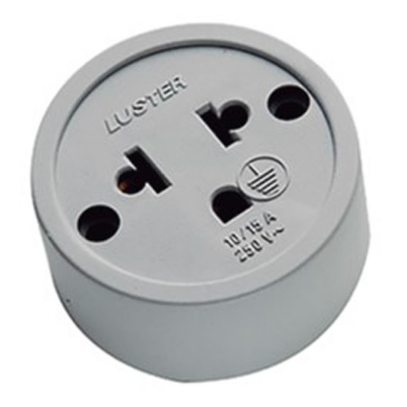 TOMADA REDONDA EXTERNA LUSTER COMUM - CARTELA COM 10 UN