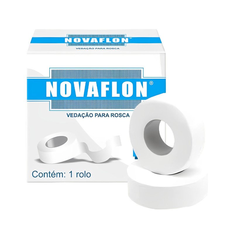 FITA VEDA ROSCA NOVAFLON 12MMX5MT PEQUENA - CARTELA COM 10 UN
