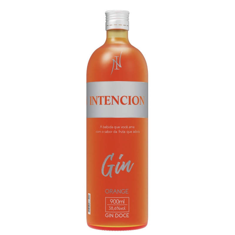GIN INTENCION 900ML DOCE ORANGE - FD COM 6 UN