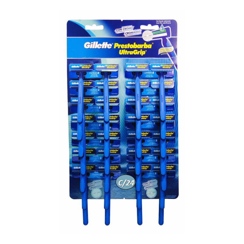APARELHO DE BARBEAR PRESTOBARBA ULTRAGRIP - CARTELA COM 24 UN