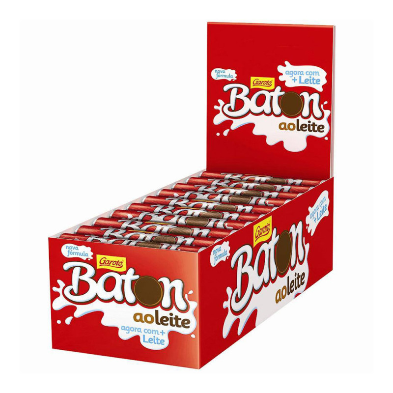 CHOCOLATE BATON GAROTO 16GR AO LEITE - DP COM 30 UN