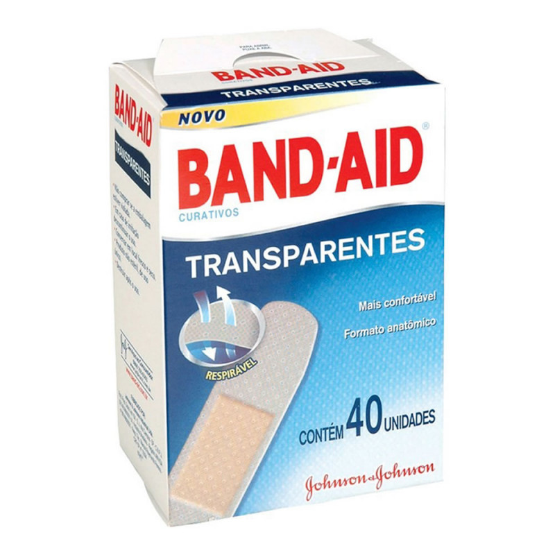 CURATIVO BAND-AID - TRANSPARENTES CX COM 40 UN