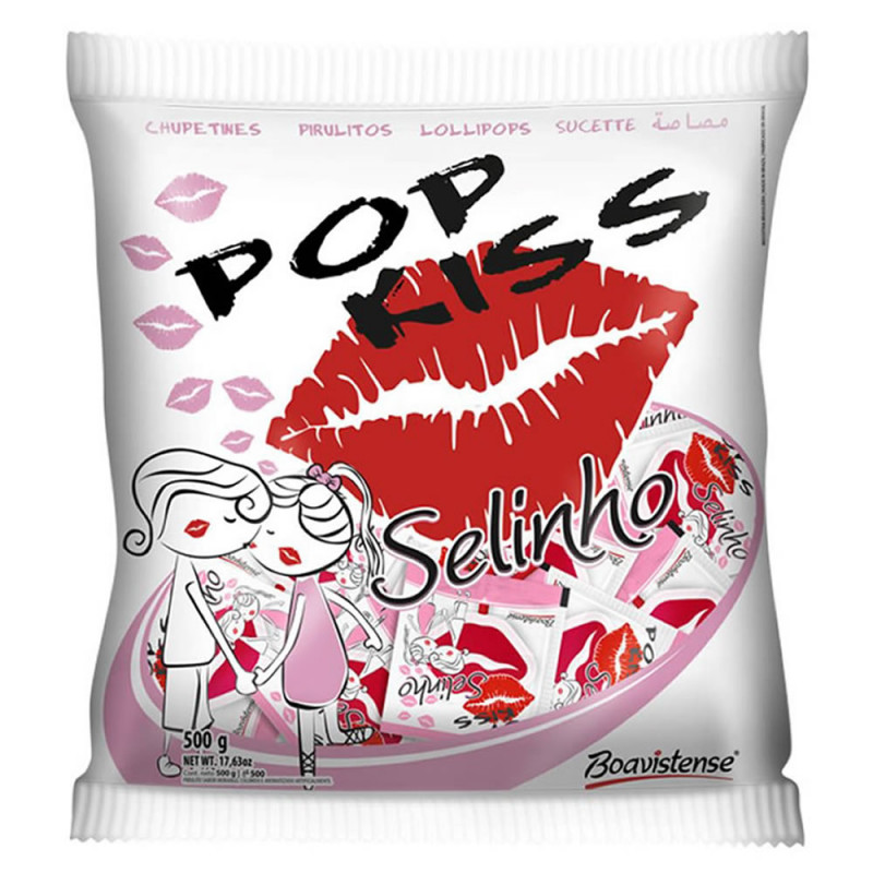 PIRULITO POP KISS 500GR - SELINHO PC COM 50 UN