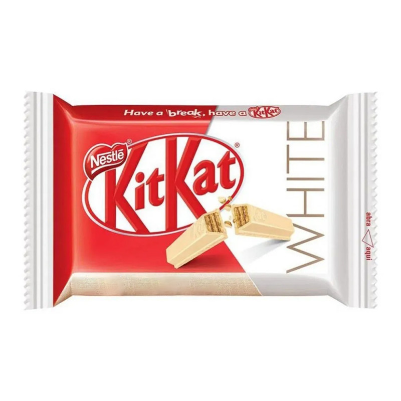 CHOCOLATE KITKAT BRANCO NESTLÉ 41,5GR - DP COM 24 UN