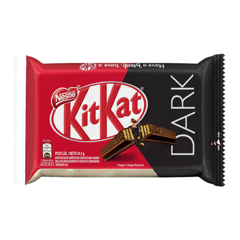 CHOCOLATE KITKAT DARK NESTLÉ 41,5GR - DP COM 24 UN