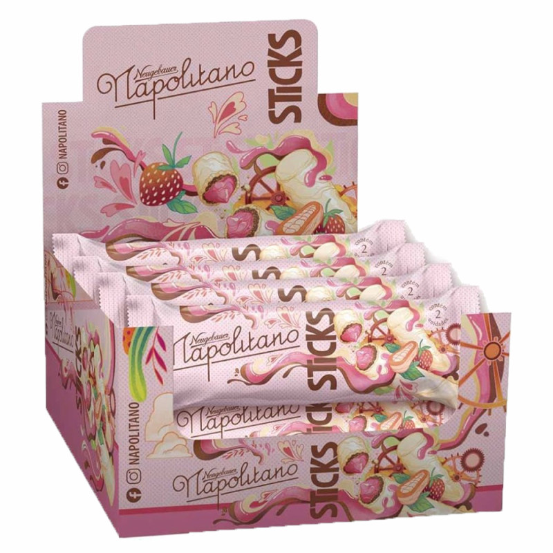 CHOCOLATE BIB'S STICKS 32GR NAPOLITANO - DP COM 16 UN