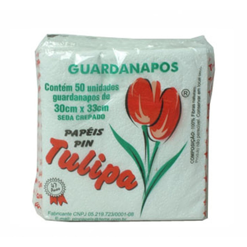 GUARDANAPO PAPEL TULIPA 20X22CM - PC COM 18 UN
