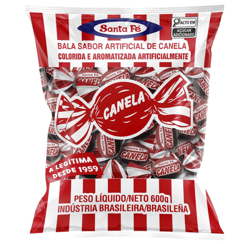 BALA SANTA FÉ DURA CANELA 600GR - UNIDADE