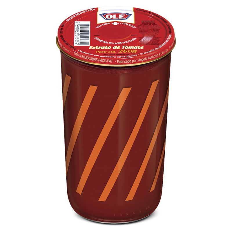 EXTRATO DE TOMATE OLÉ 260GR COPO DECORADO - CX COM 12 UN