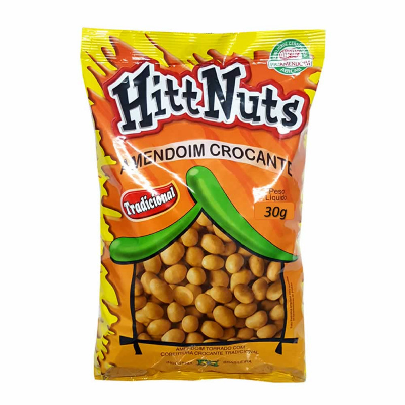 AMENDOIM HITT NUTS 30GR CROCANTE - CX COM 60 UN