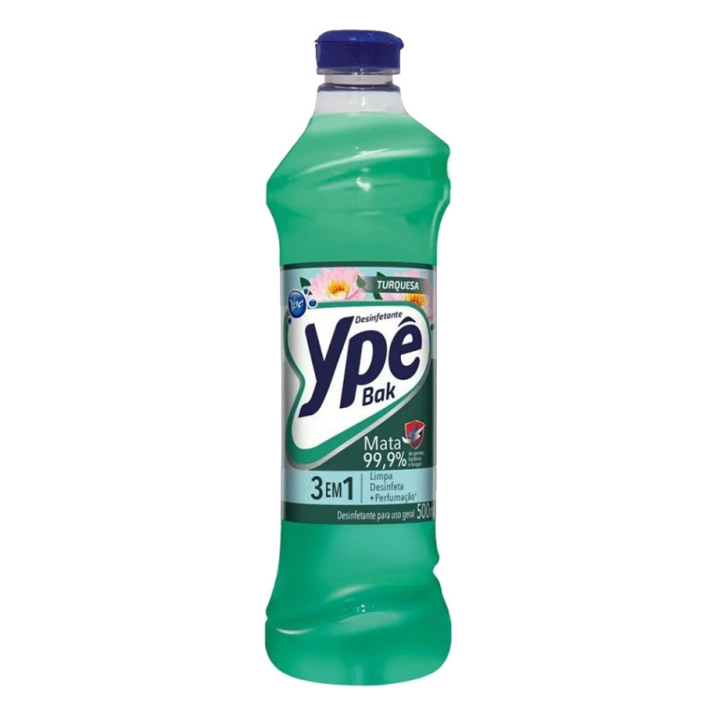 DESINFETANTE BAK YPÊ 500ML TURQUESA - CX COM 12 UN