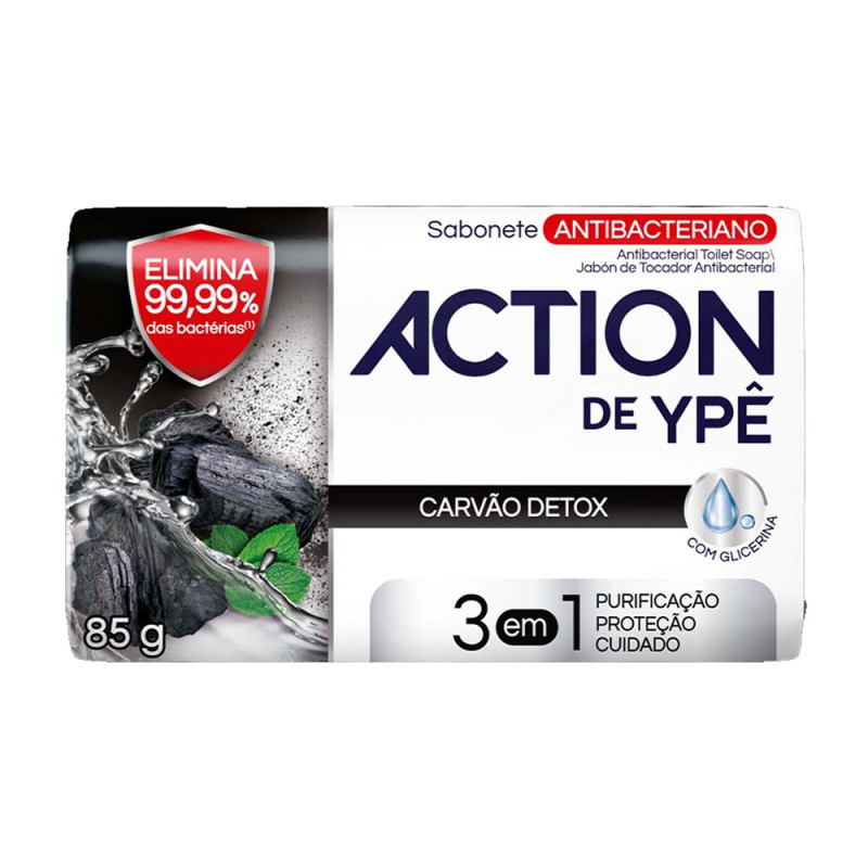 SABONETE ACTION YPÊ 85GR CARVÃO DETOX - PC COM 12 UN