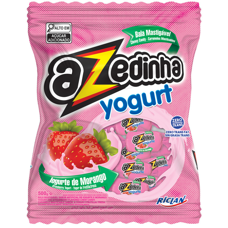 BALA RICLAN FREEGELLS MASTIGÁVEL AZEDINHA 500GR YOGURTE - UNIDADE