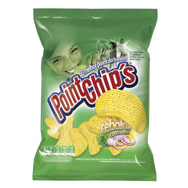 BATATA ONDULADA POINTCHIPS 30GR CEBOLA - CX COM 24 UN
