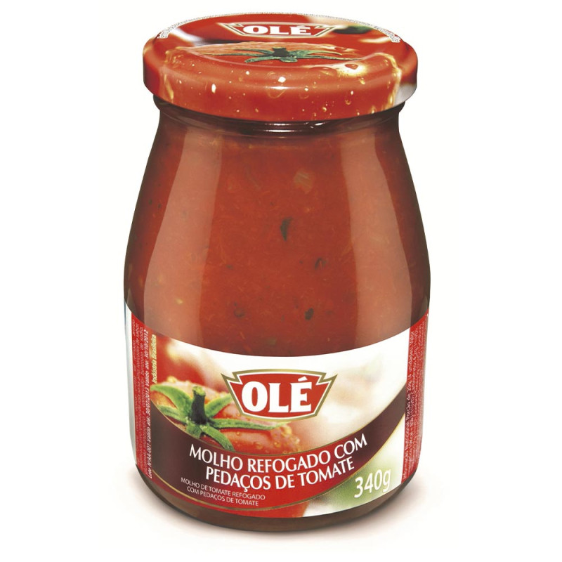 MOLHO DE TOMATE OLÉ VIDRO 340GR TRADICIONAL - CX COM 12 UN